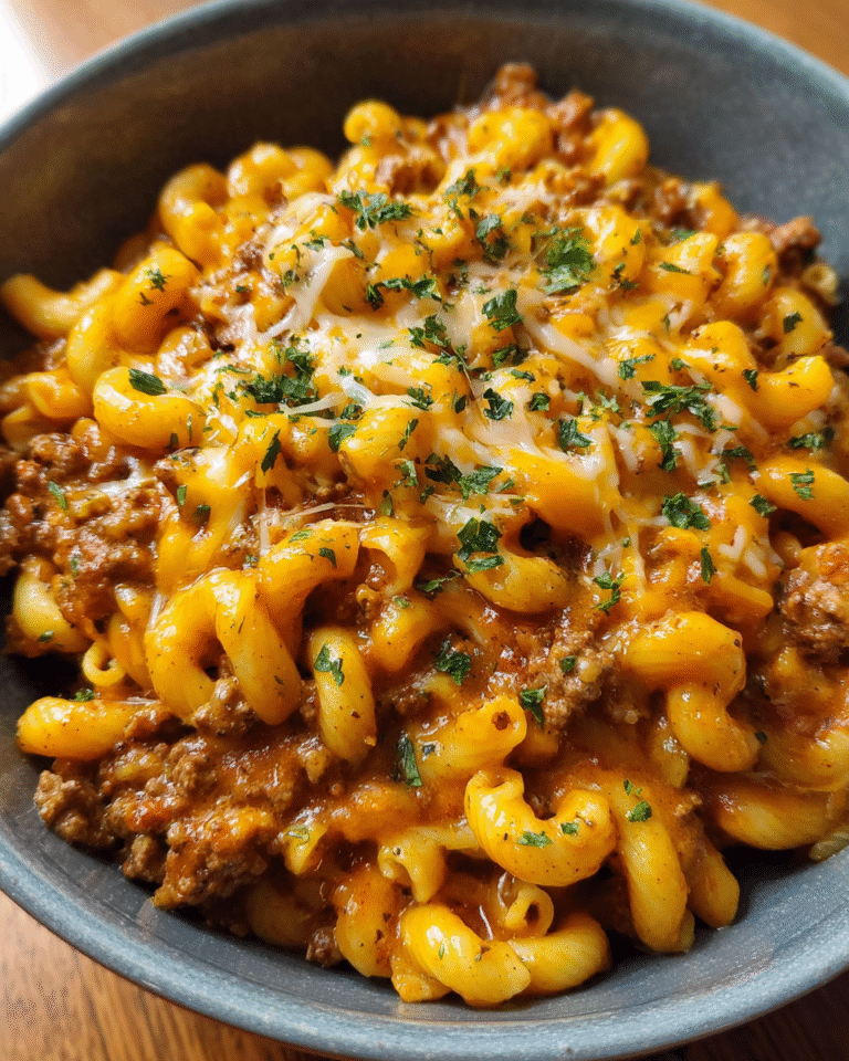 Hamburger Helper Skillet with cheesy beef pasta
