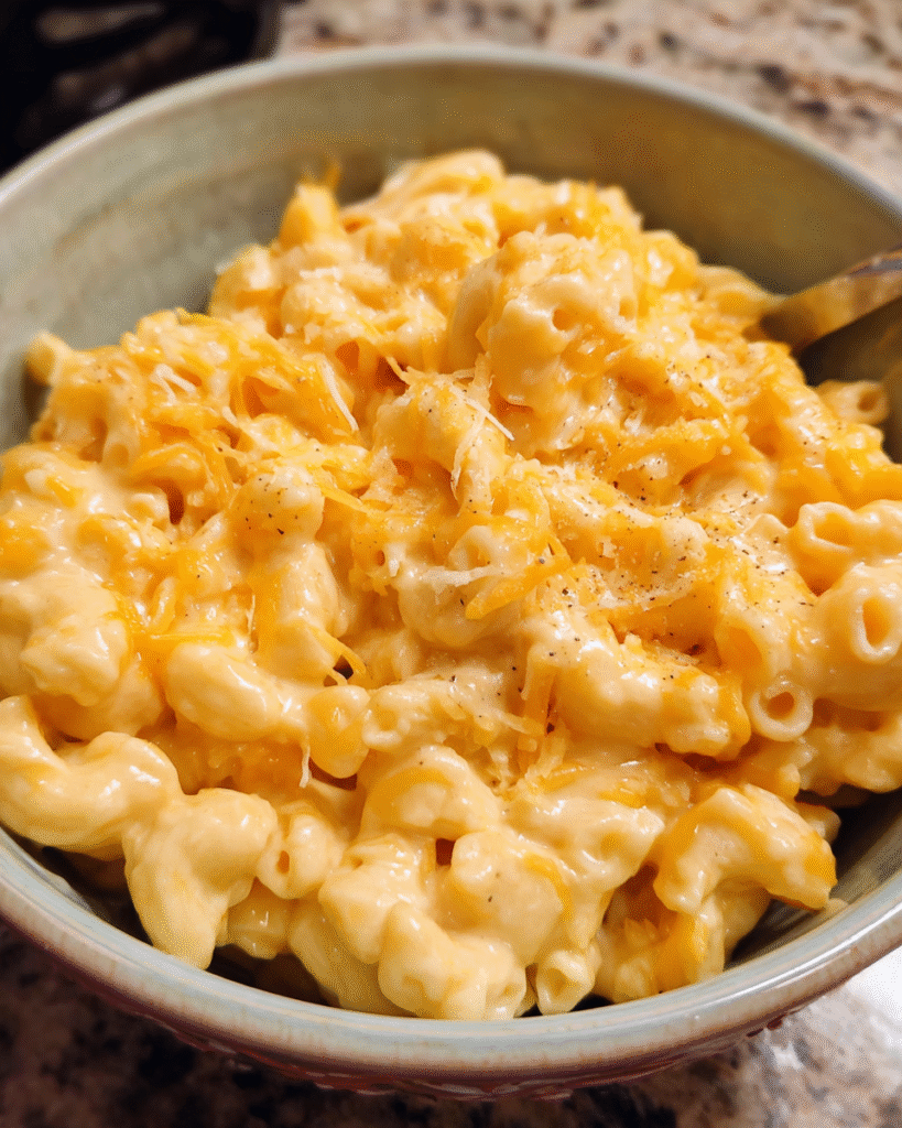 Hidden veggie mac and cheese with creamy vegetable sauce
