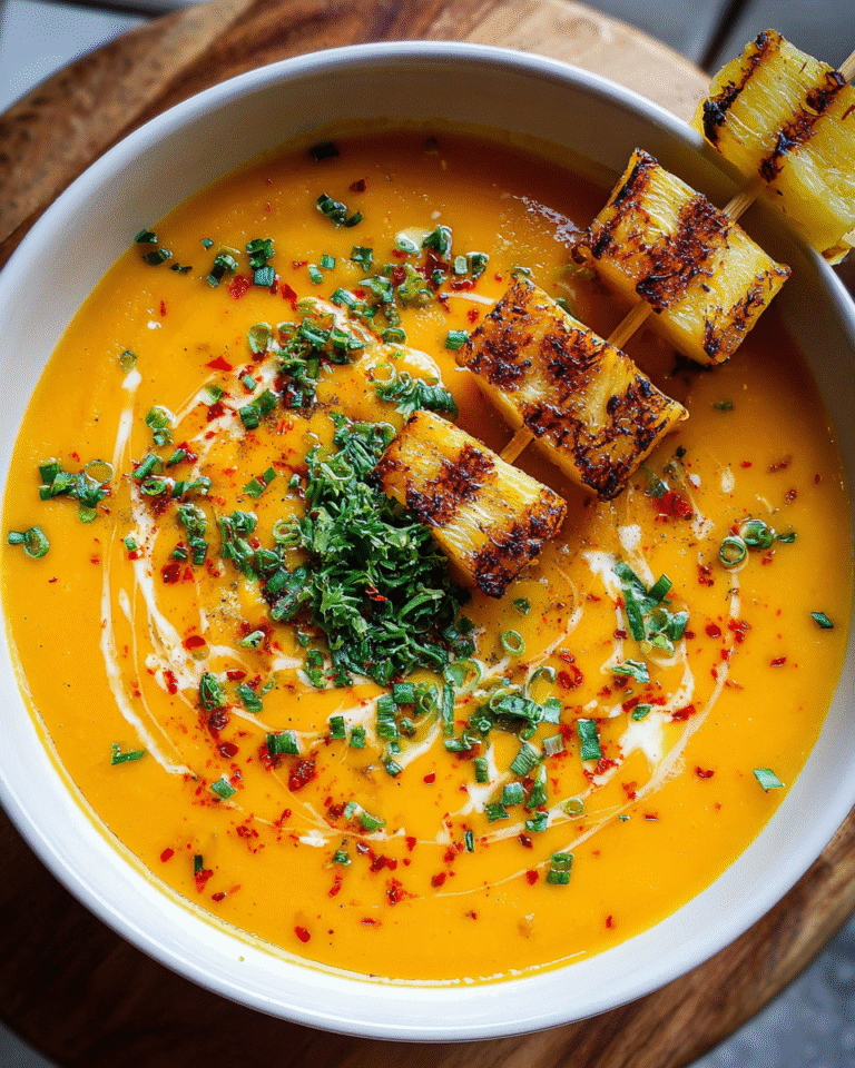 Sweet Potato Carrot Ginger Soup in a bowl with vibrant orange color