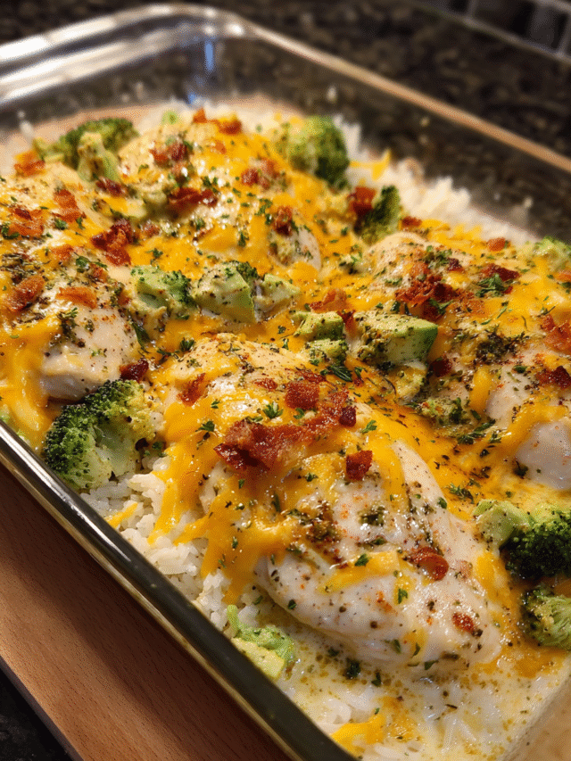 Creamy ranch chicken bake fresh from the oven