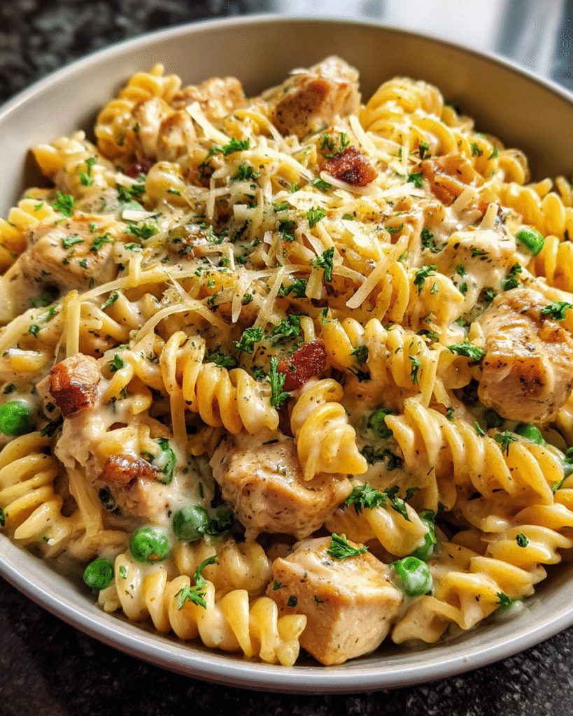 Creamy chicken ranch pasta cooked in one pot
