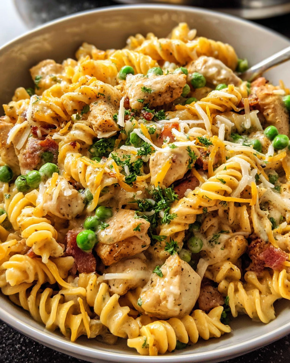 Creamy chicken ranch pasta cooked in one pot
