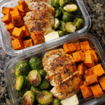 Easy chicken and vegetable meal prep in meal prep containers