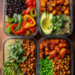 Easy Vegan Meal Prep Bowls with Quinoa and Sweet Potatoes