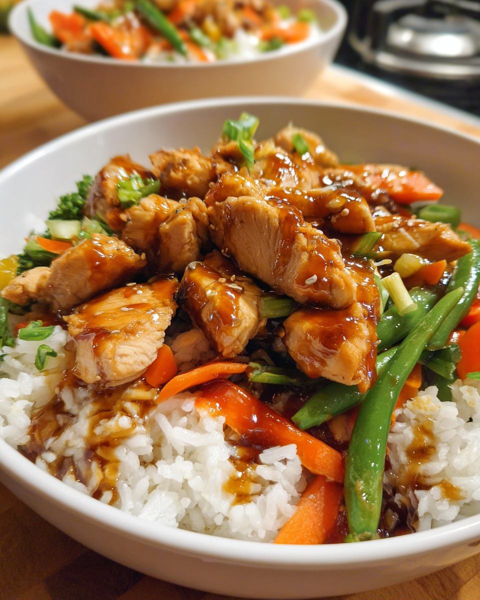 Make-Ahead Teriyaki Chicken Rice Box with Vegetables and Rice