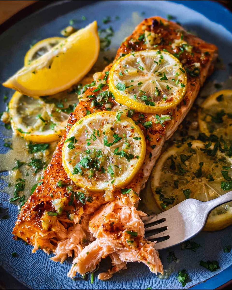 Meal prep lemon garlic salmon fillet with white rice in containers