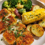 Meal Prep Parmesan Crusted Chilean Sea Bass with Veggies