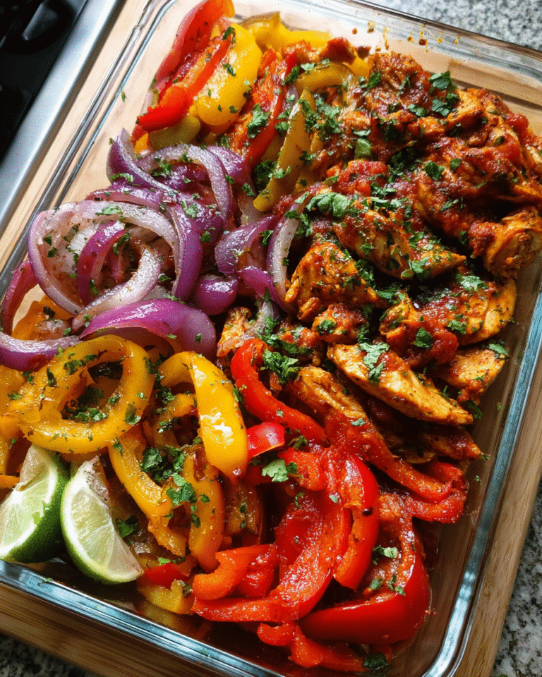 Meal Prep Sheet Pan Chicken Tinga Bowls with roasted peppers and chipotle sauce