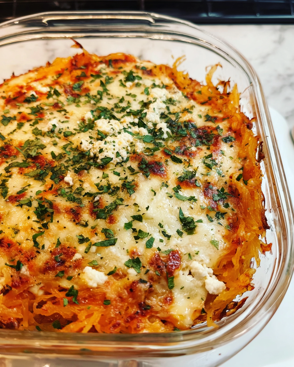 Meal Prep Spaghetti Squash Bake with Cheese