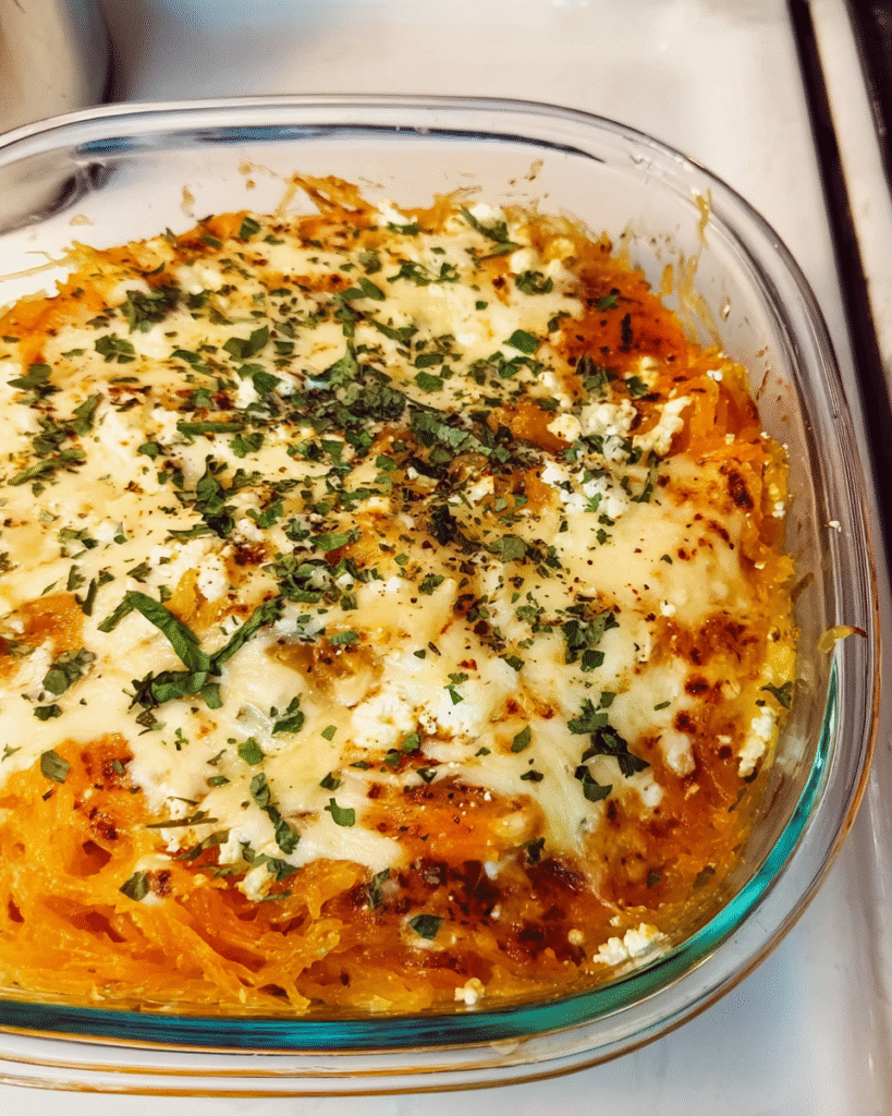 Meal Prep Spaghetti Squash Bake with Cheese