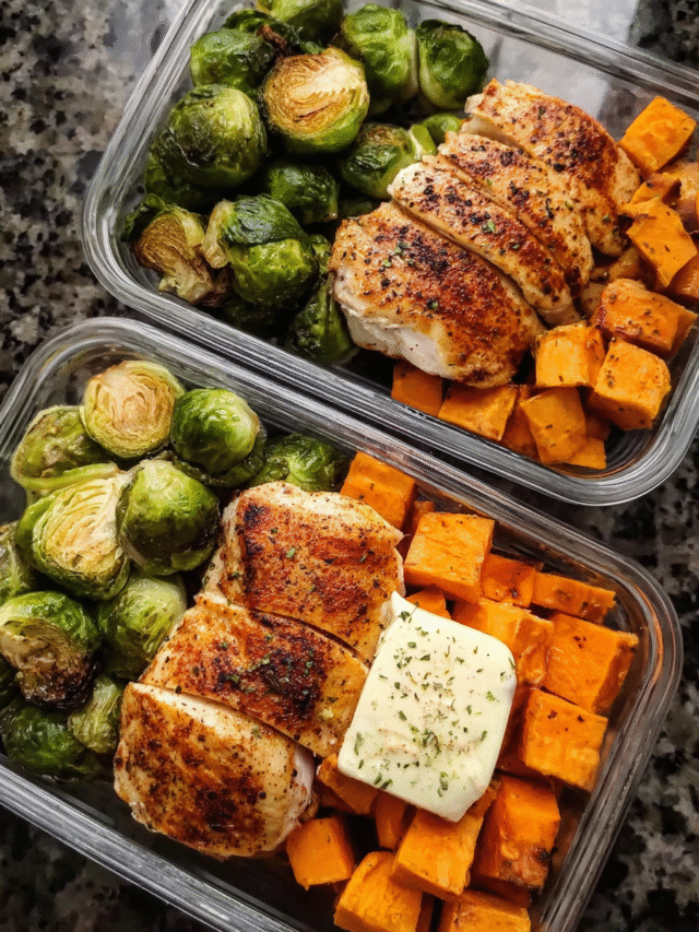 Easy chicken and vegetable meal prep in meal prep containers