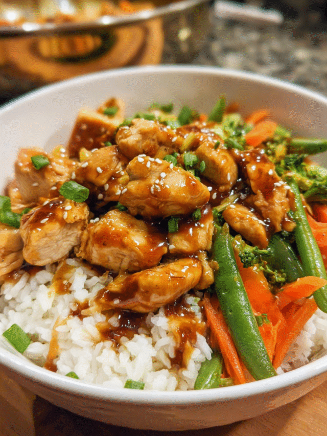 Make-Ahead Teriyaki Chicken Rice Box with Vegetables and Rice