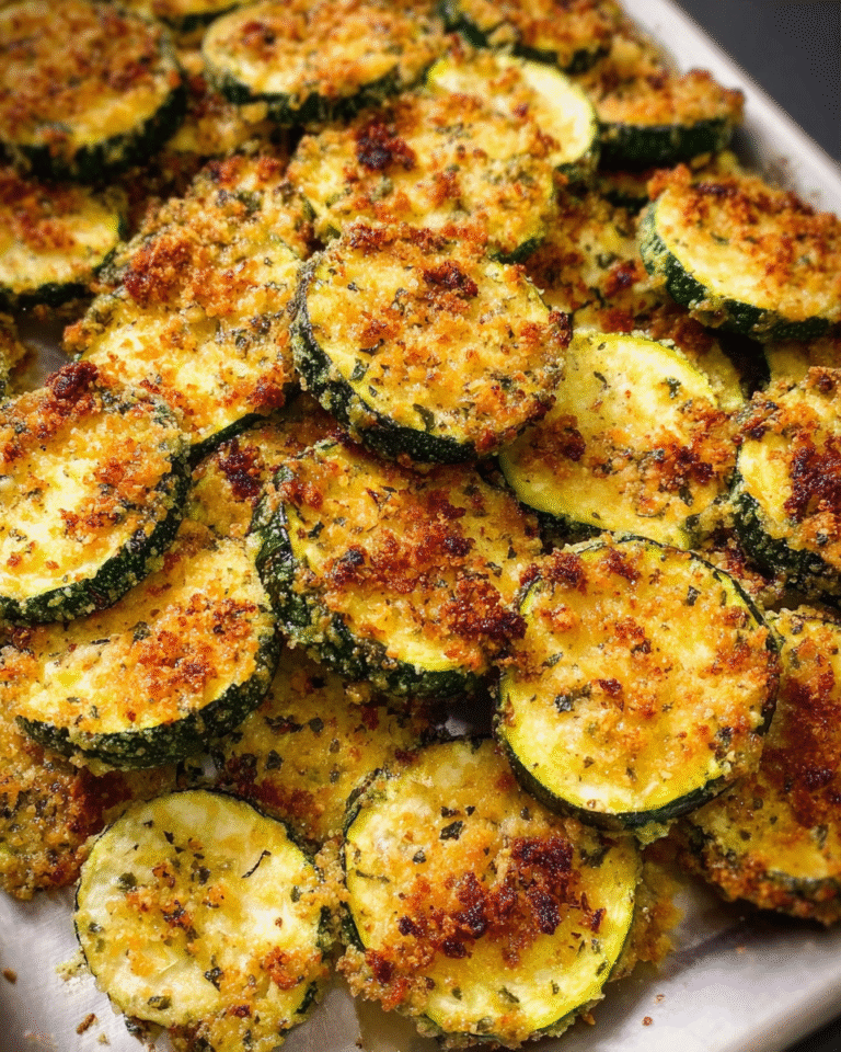 Golden baked zucchini and cheese with crispy Parmesan topping