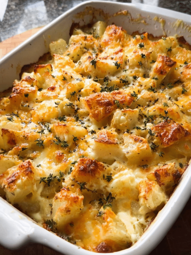 Cheesy potato bake1