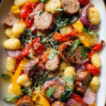 Sheet pan gnocchi with kielbasa sausage and roasted vegetables