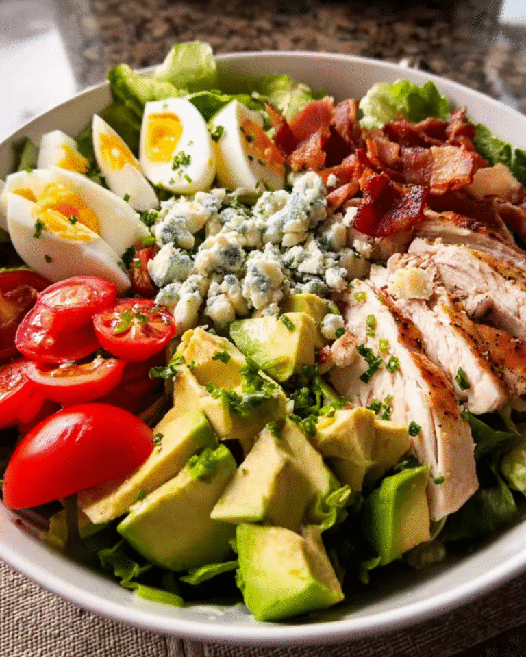 The mighty Cobb Salad recipe with chicken, avocado, eggs and blue cheese