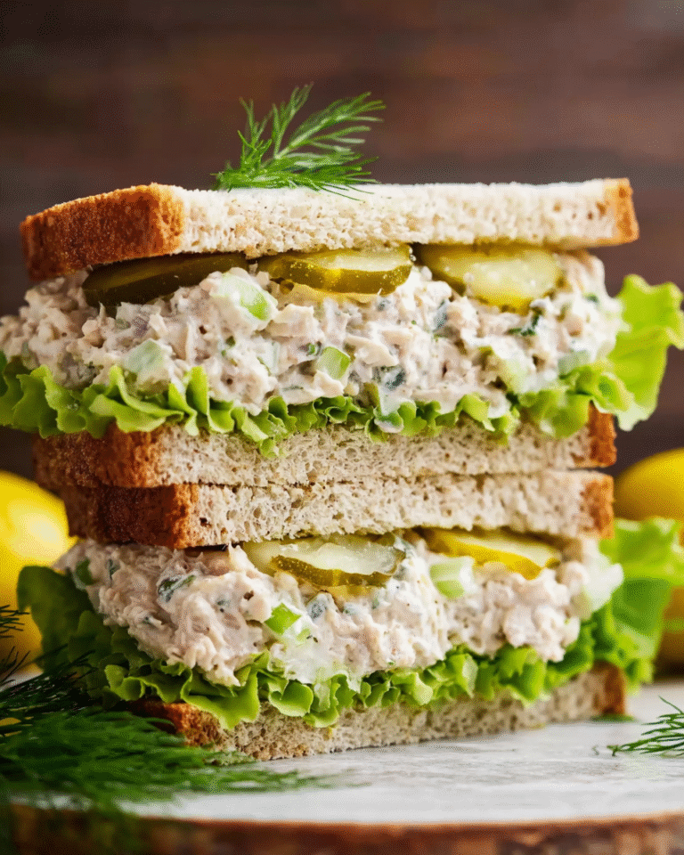 Creamy homemade tuna sandwich with lettuce on soft bread